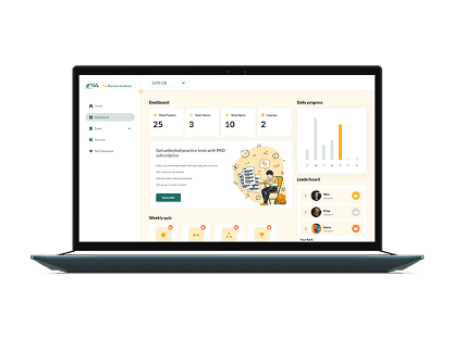 LMS Interface on Laptop